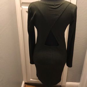 Open back sweater dress